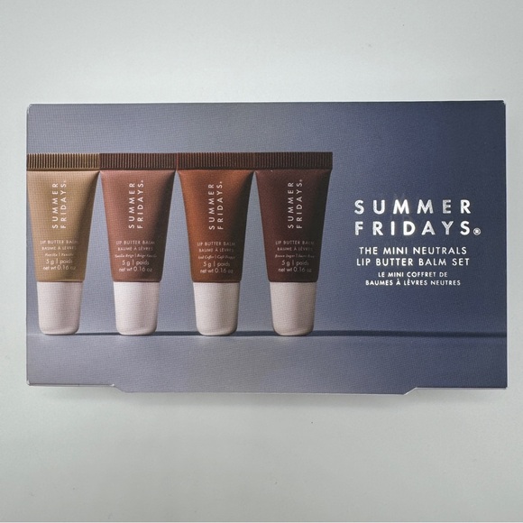 Summer Fridays Other - 4 pc Summer Fridays Mini Neutrals Lip Butter Balm Set Holiday 2024 Lip Gloss Kit